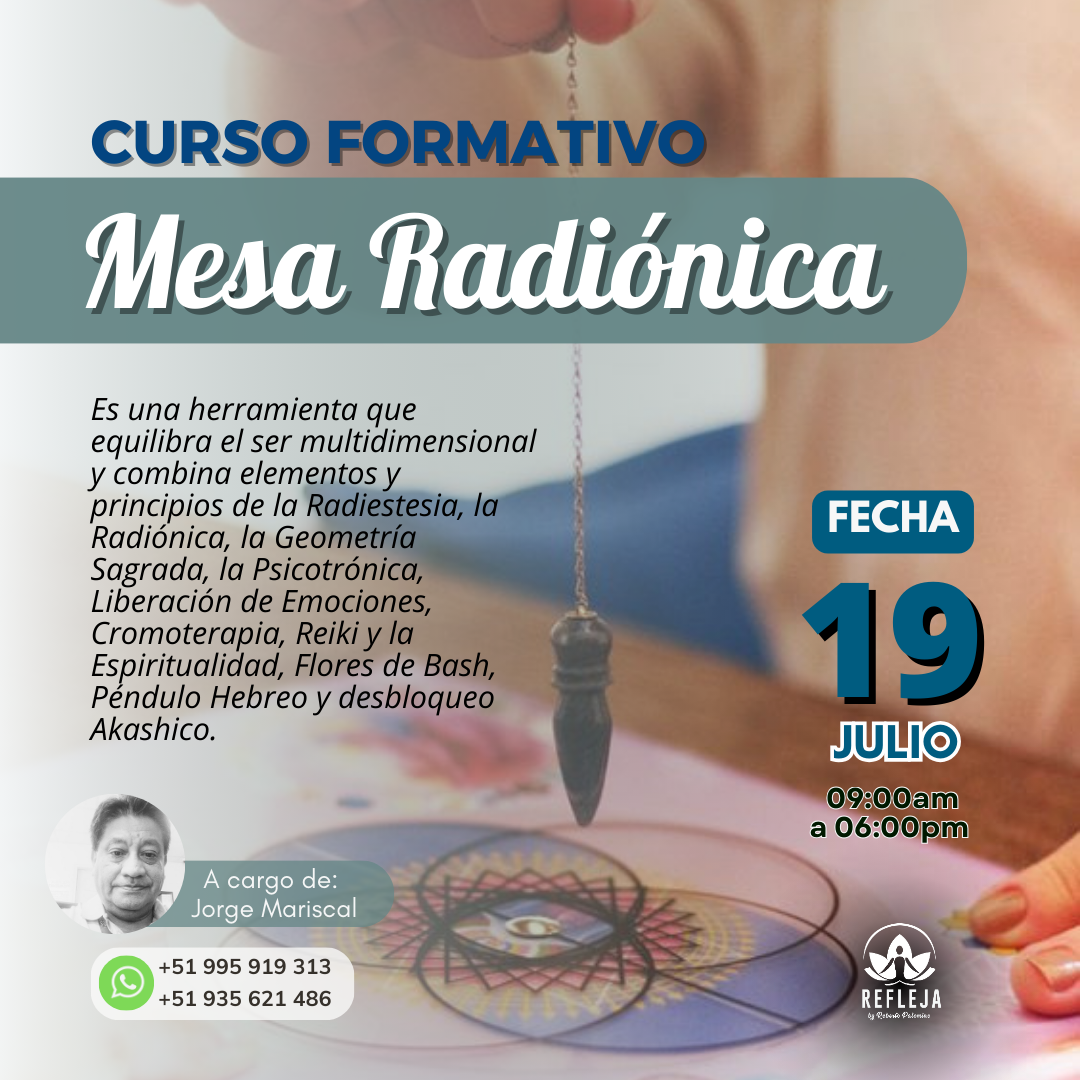 CURSO FORMATIVO Mesa Radiónica Cuántica Integrativa